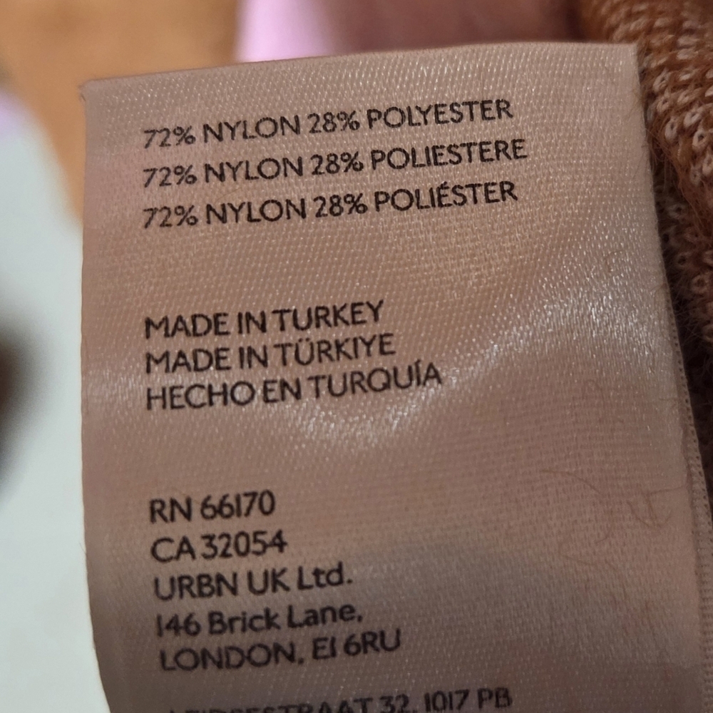 Anthropologie Maeve Cozy Ringer Fuzzy Sweater Sweatshirt Brown Pink Size XS - Picture 6 of 6